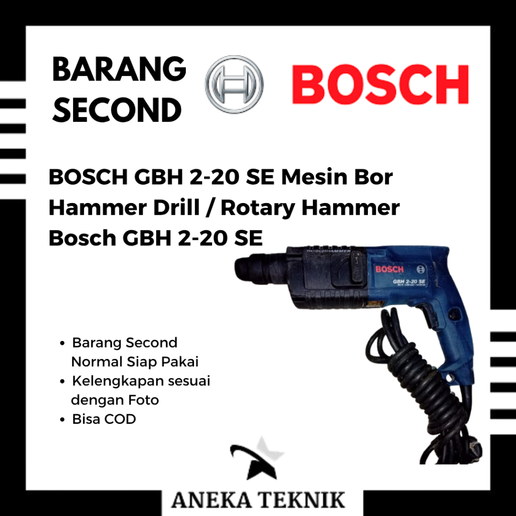 BOSCH GBH 2-20 SE Mesin Bor Hammer Drill / Rotary Hammer Bosch GBH 2-20 SE