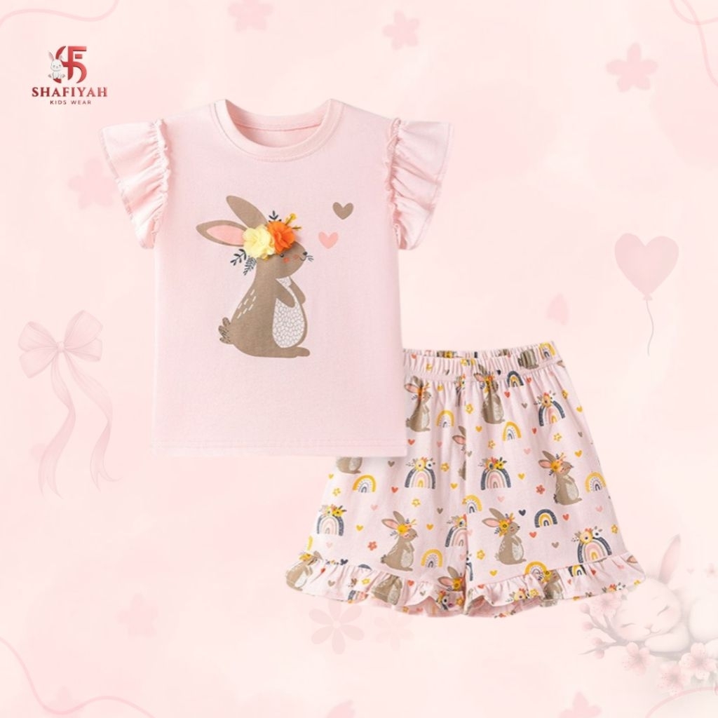 SHAFIYAHKIDS.ID - Little Maven Setelan Summer Anak Perempuan Style Lucu & Adem