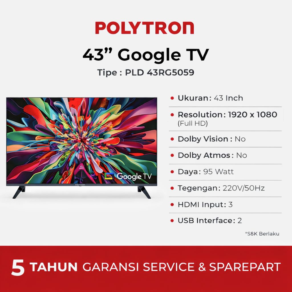 televisi Polytron 43RG5059