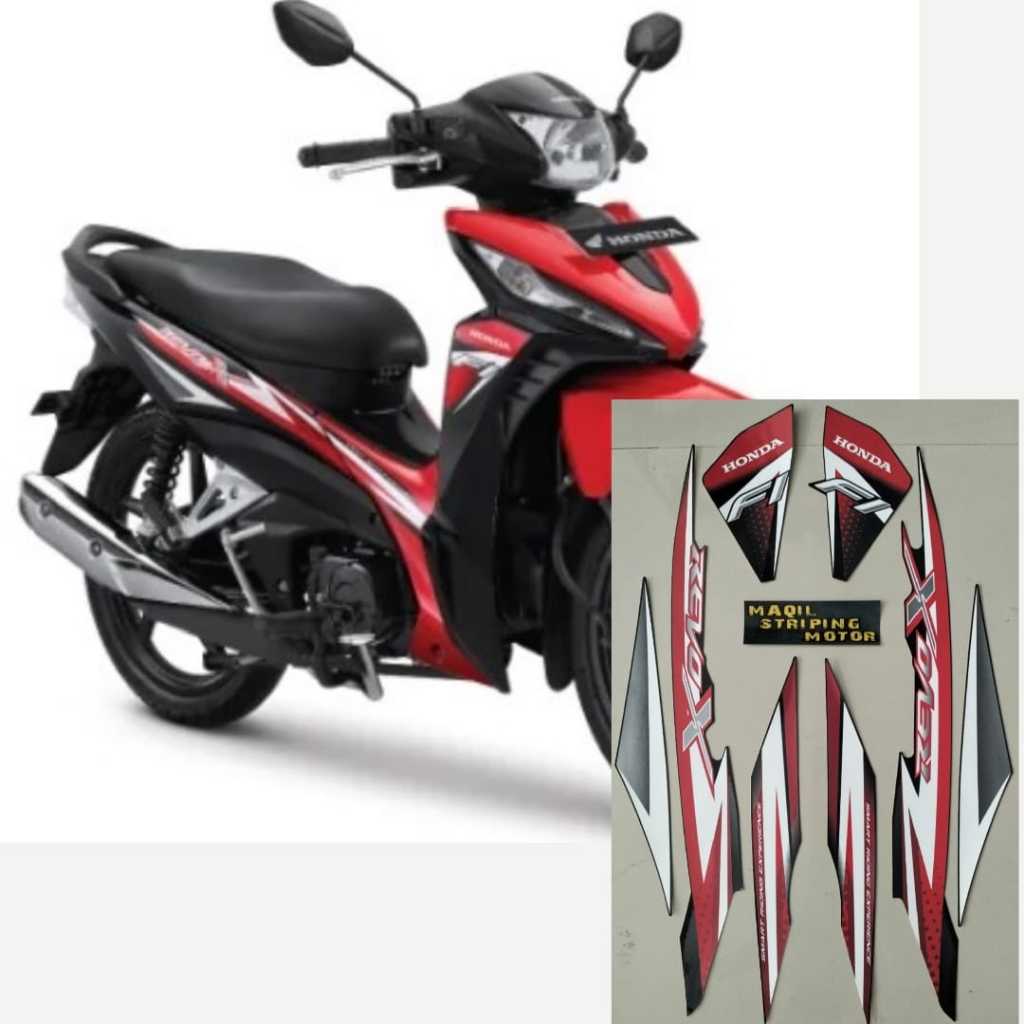 stiker striping motor revo x dengan bahan 100% original