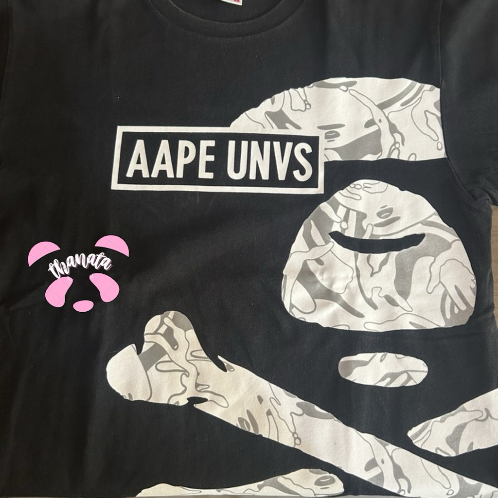 AAPE BY BATHING APE Basic Universe AAPER T-Shirt ( Ukuran L )  - Preloved -