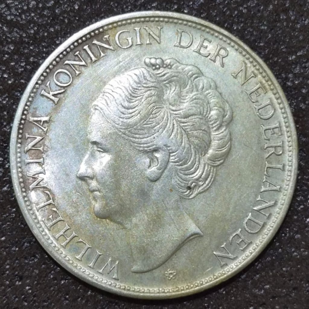Koin Perak 2½ Gulden 1943 Wilhelmina