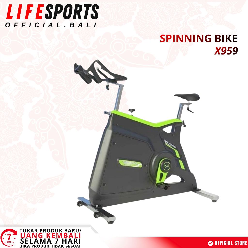 LIFESPORTS - NEW Gym Premium Dhz Spinning Bike X 959 Static Bike Sepeda Statis Indoor