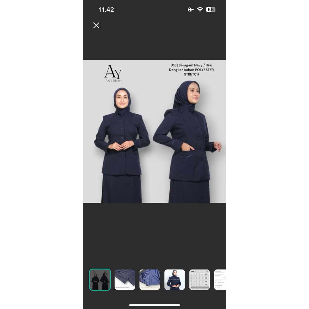 PDH GURU NAVY WANITA