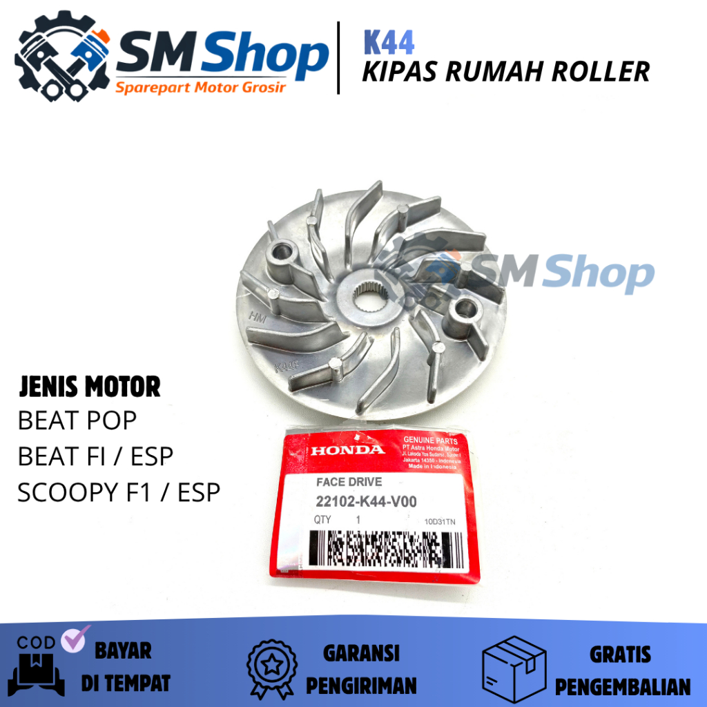 K44 KIPAS RUMAH ROLLER BEAT POP / KIPAS CVT HONDA BEAT ESP / KIPAS ROLLER SCOOPY FI / KIPAS PULLY BE