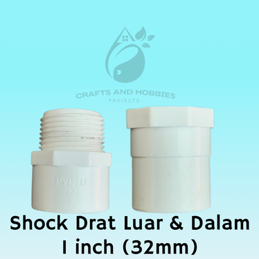 SOK DRAT LUAR DALAM 32mm | sambungan output pipa aquarium