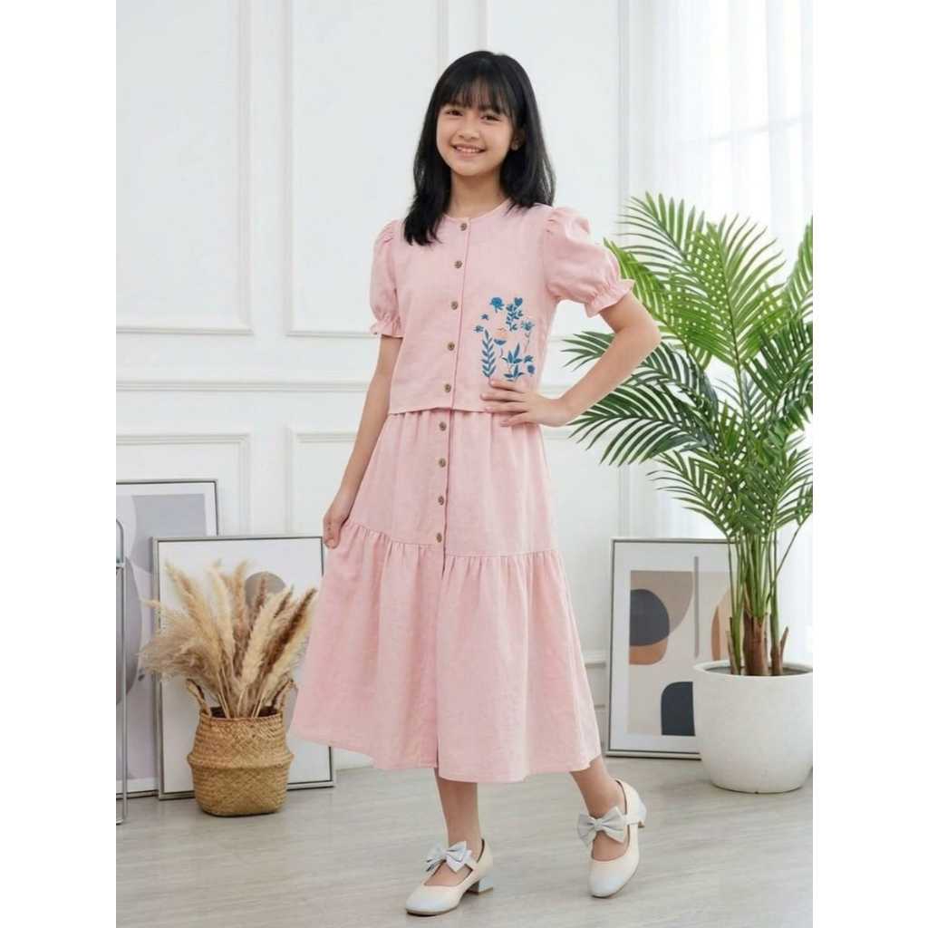 MARRIENE SET KIDS (7THN-15THN) ROK RAYON // SETELAN RAYON// ONE SET ROK ANAK REMAJA // SETELAN ANAK 