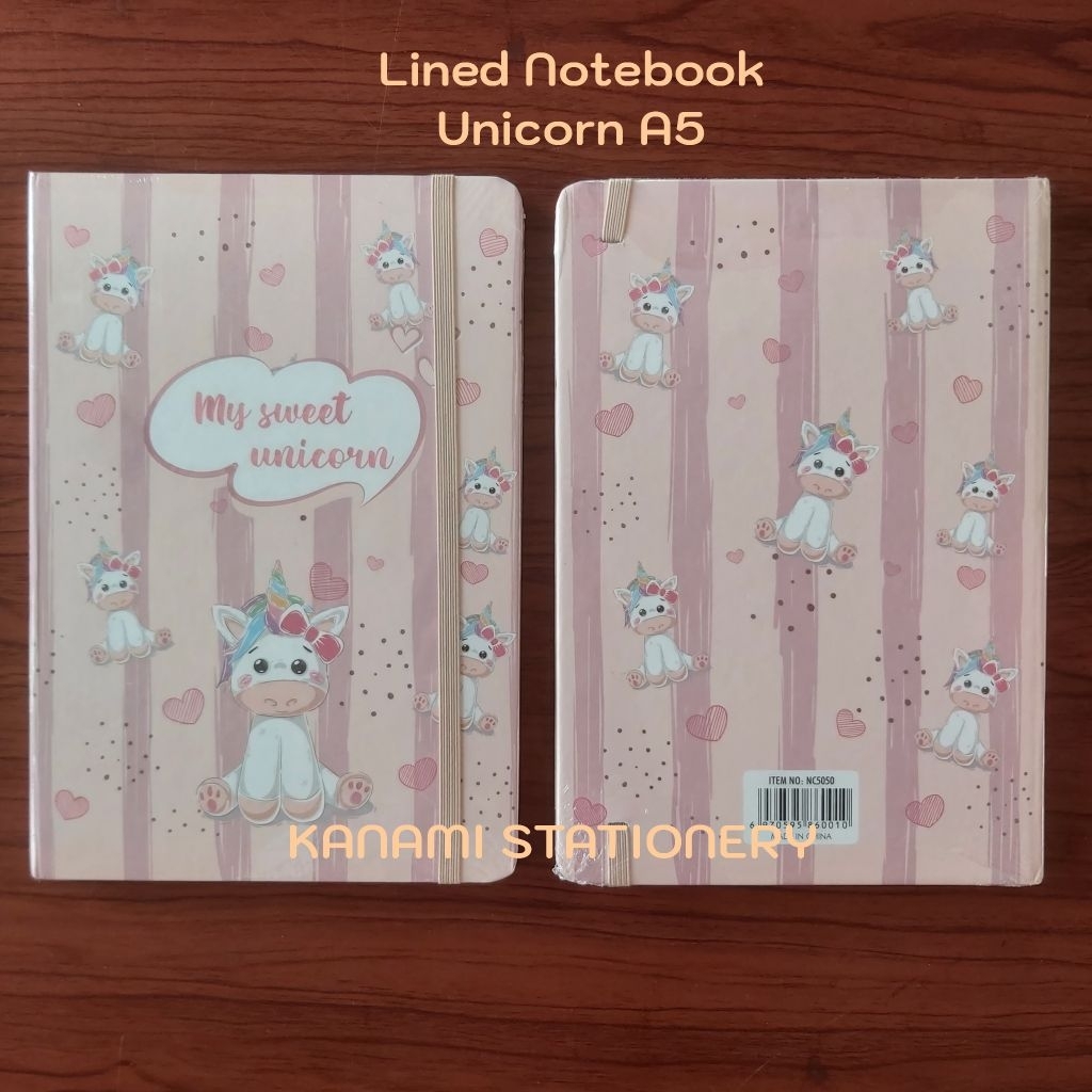 Notebook A5 Hardcover Buku Catatan Garis 80 Lembar Cover Tebal.