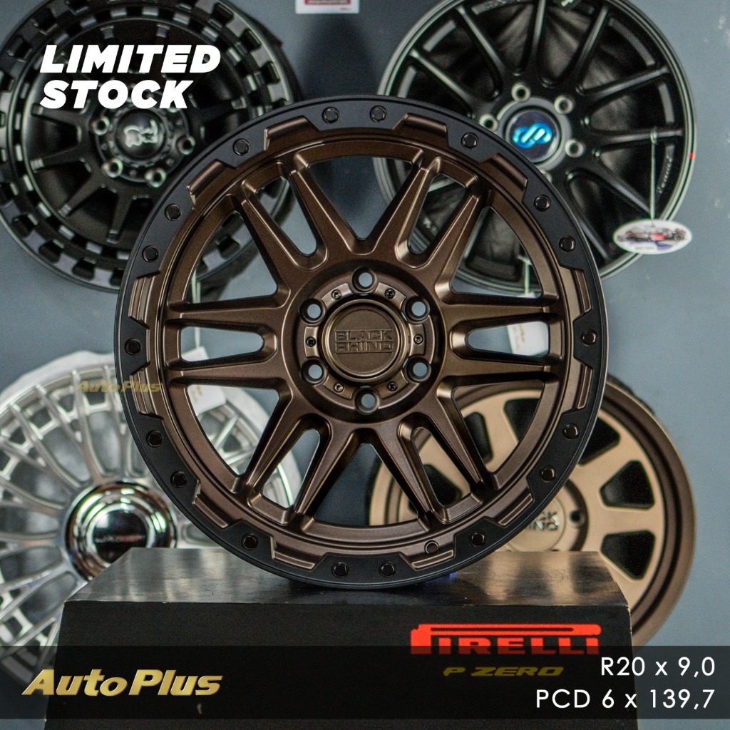 VELG BLACK RHINO APACHE RING 20 PCD 6x139,7 Bronze / Black Lip & Black Bolts