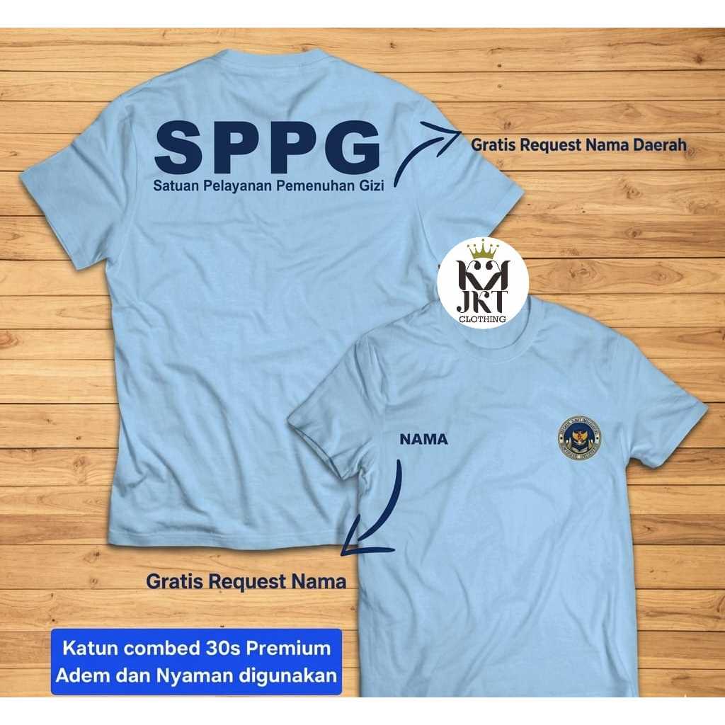 Baju SPPG BGN Program MBG Indonesia Bahan Katun Nyaman - Tshirt Kaos SPPG BGN Program MBG Indonesia