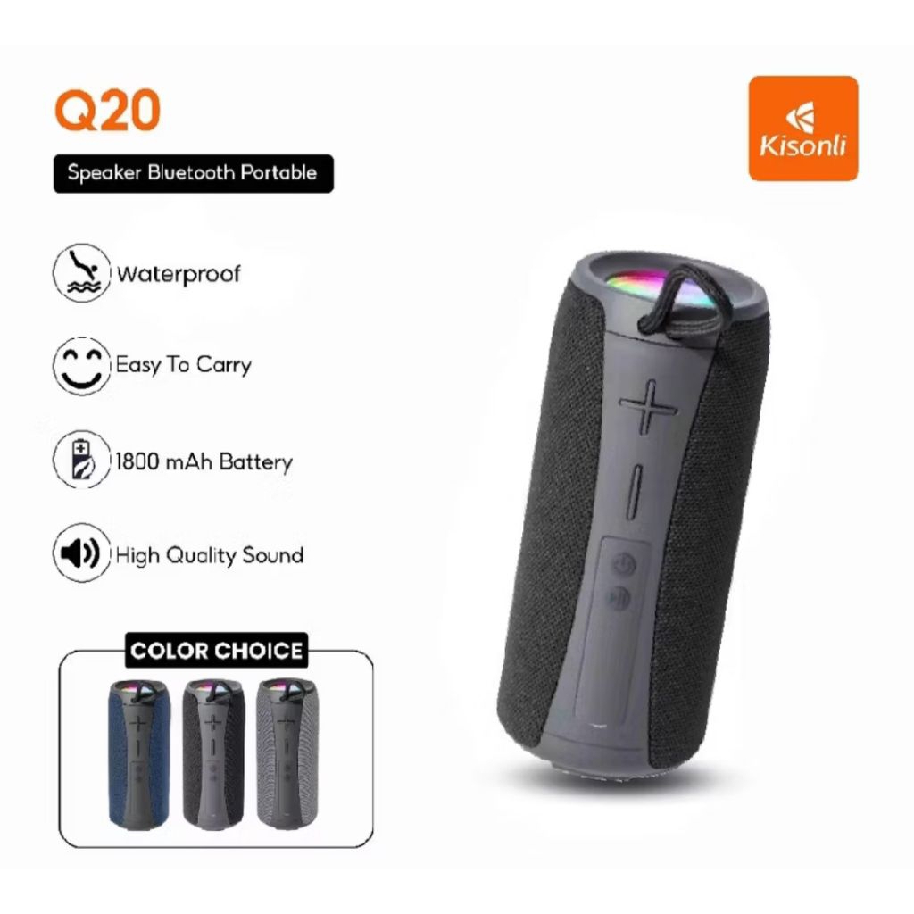 SPEAKER BLUETOOTH SUPER BASS HIGH POWER 20W IPX7 WATERPROOF