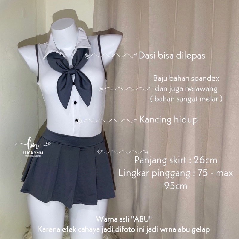( #284 ) Lingerie Bodysuit Wanita Dewasa / Baju Kostum Pelajar Remaja / Cosplay Student / Baju Setel