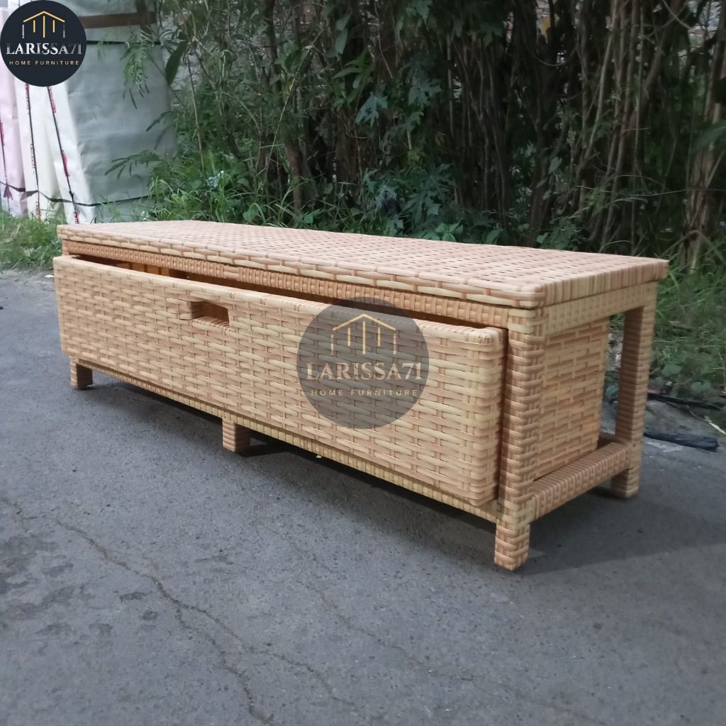 Lemari Rotan Sintetis Laci Rotan Plastik Murah