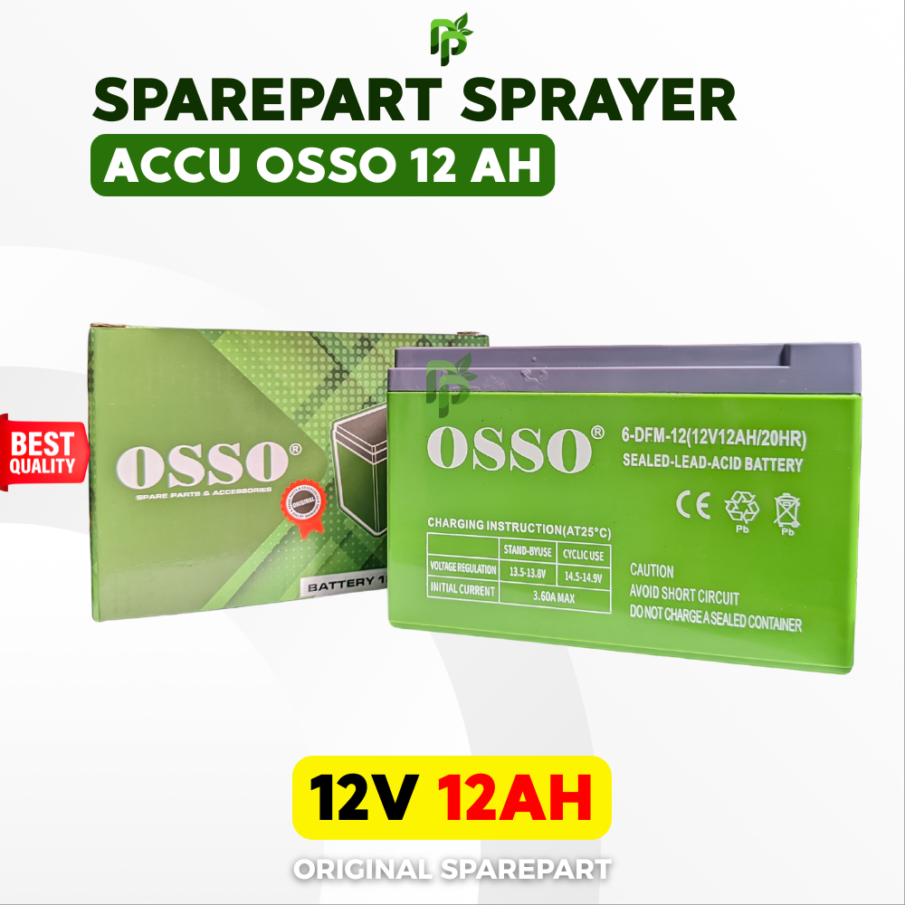 Aki Sprayer Elektrik OSSO 12Ah 12V | Accu Battery Sprayer Elektrik