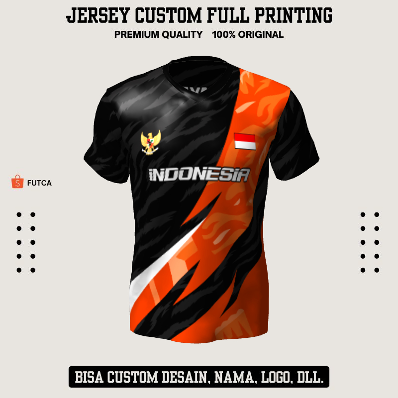 Kaos Jersey Futsal Hitam Motif Abstrak 32 - Jersey Sepakbola Full Printing