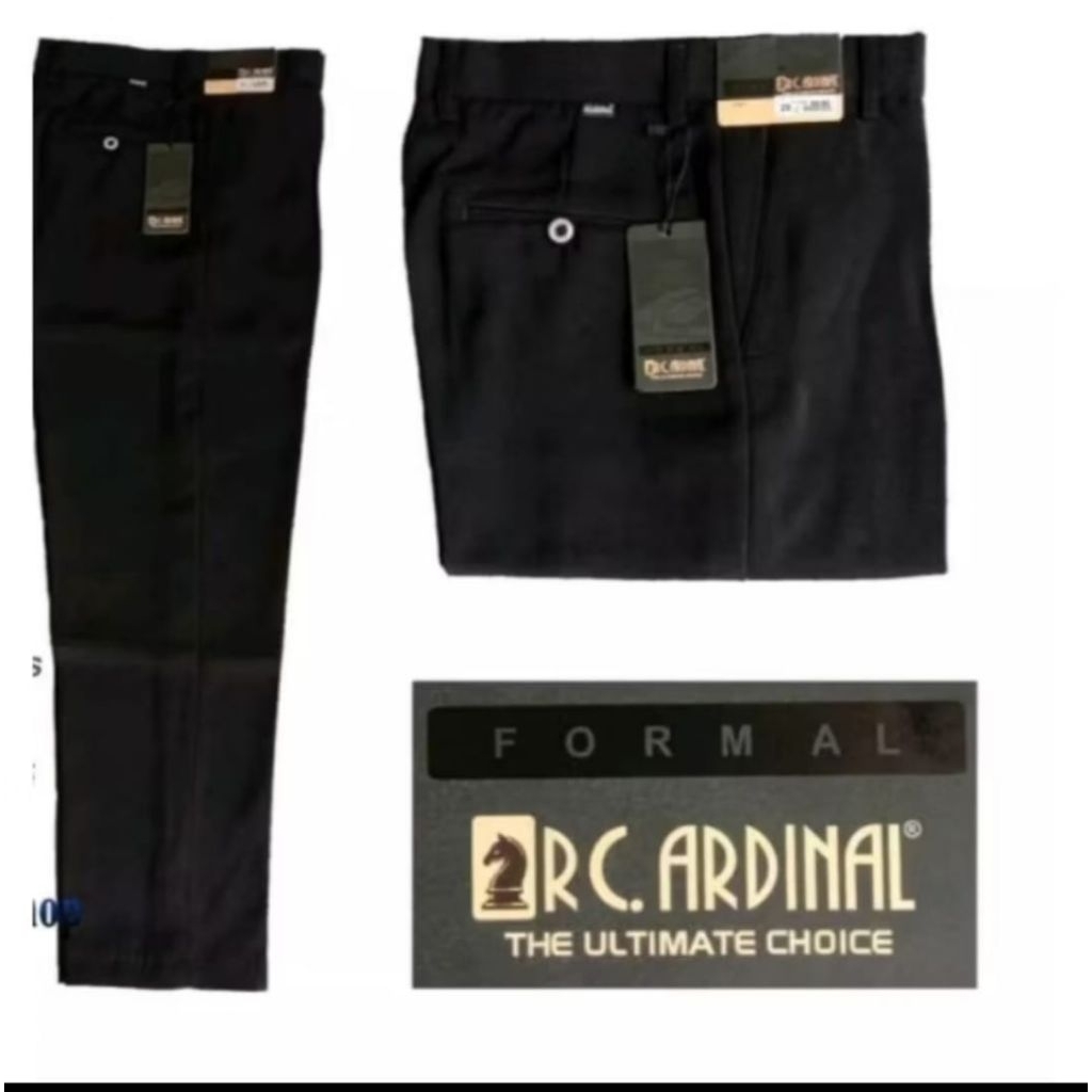 CELANA KAIN PRIA STANDAR FORMAL KERJA HITAM DAN WARNA UKURAN 27 - 44 - CELANA KERJA PRIA HITAM FORMA