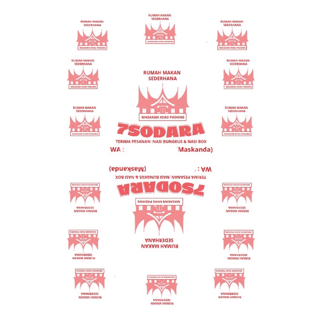 CETAK KERTAS NASI PADANG CUSTOM UK 30,5 X 43 KERTAS KORAN