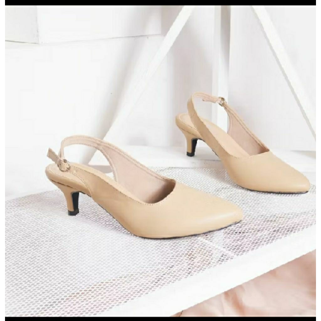 Bernike Shoes Sherly Mules Heels Wanita Slingback