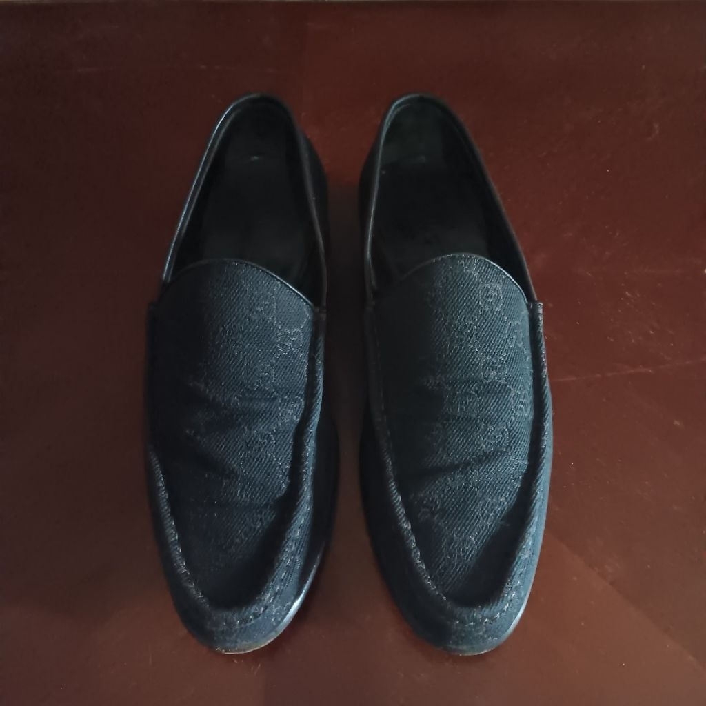 Sepatu Gucci Loafer Pria Hitam Asli Second (Original)
