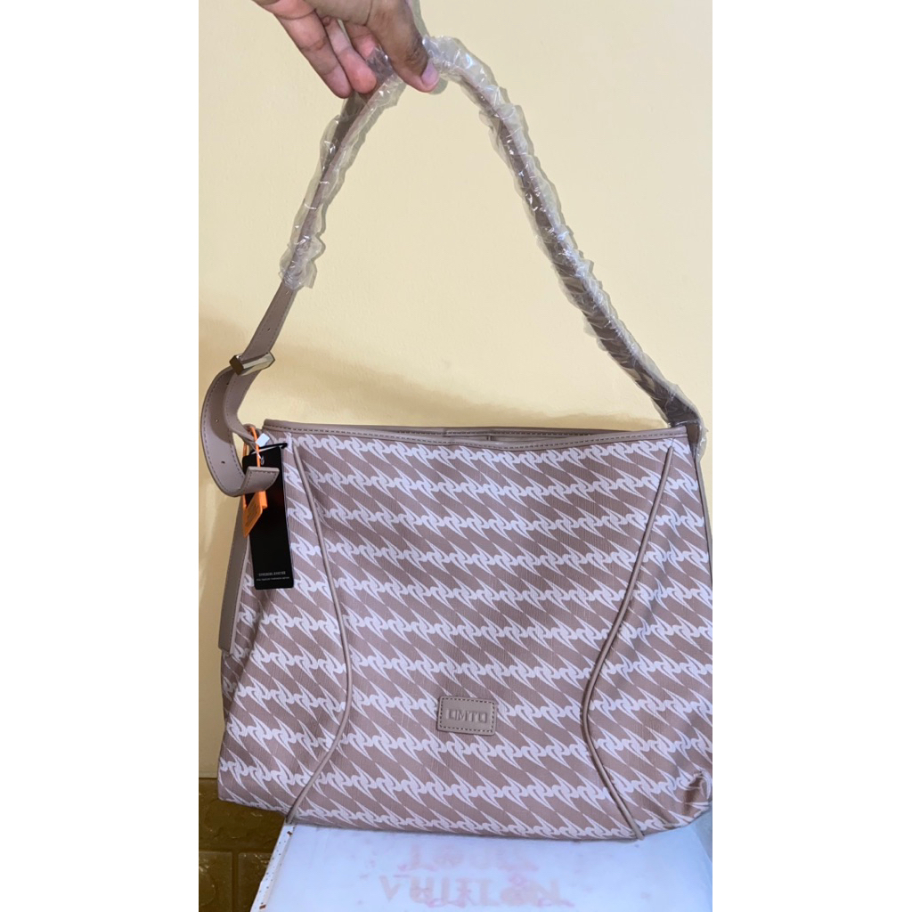 OMTO PVC TOTE BAG CROSSBODY DUSTY PINK SHOULDER BAG
