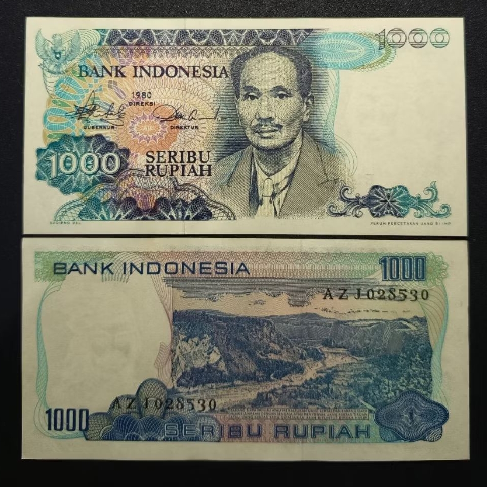 Kokeksi Uang Kertas Kuno Indonesia 1000 Soetomo Tahun 1980