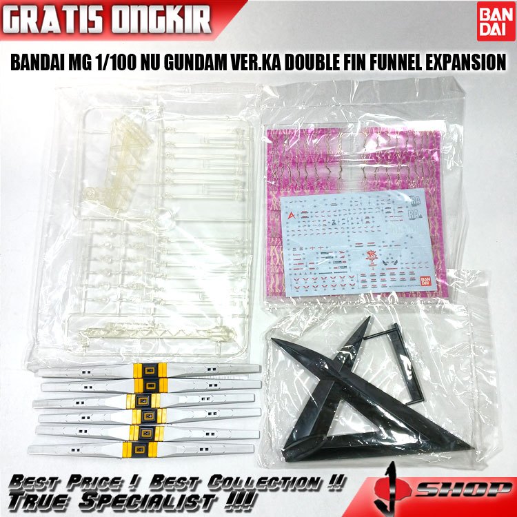 BANDAI MG 1/100 NU GUNDAM VER.KA DOUBLE FIN FUNNEL EXPANSION MG2206