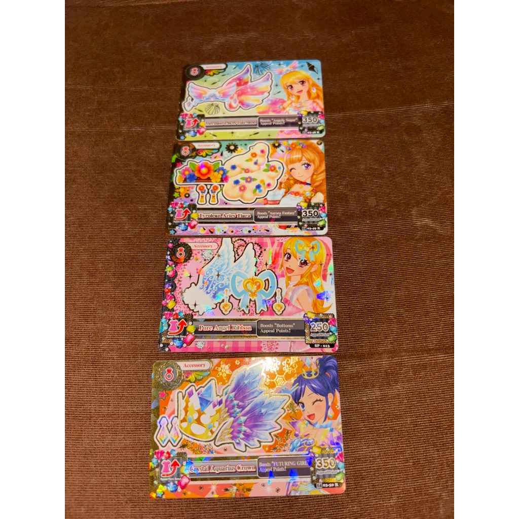 Aikatsu Ichigo Mermaid Pisces Accessories, Maria Tyrolean Aries Tiara,  Ichigo Pure Angel Ribbon, Ao