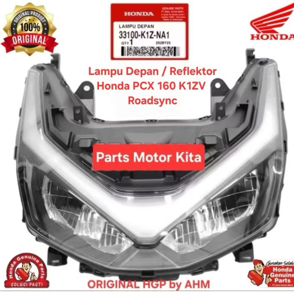 Lampu Reflektor Depan Honda PCX 160 K1ZV Roadsync - 33100K1ZNA1