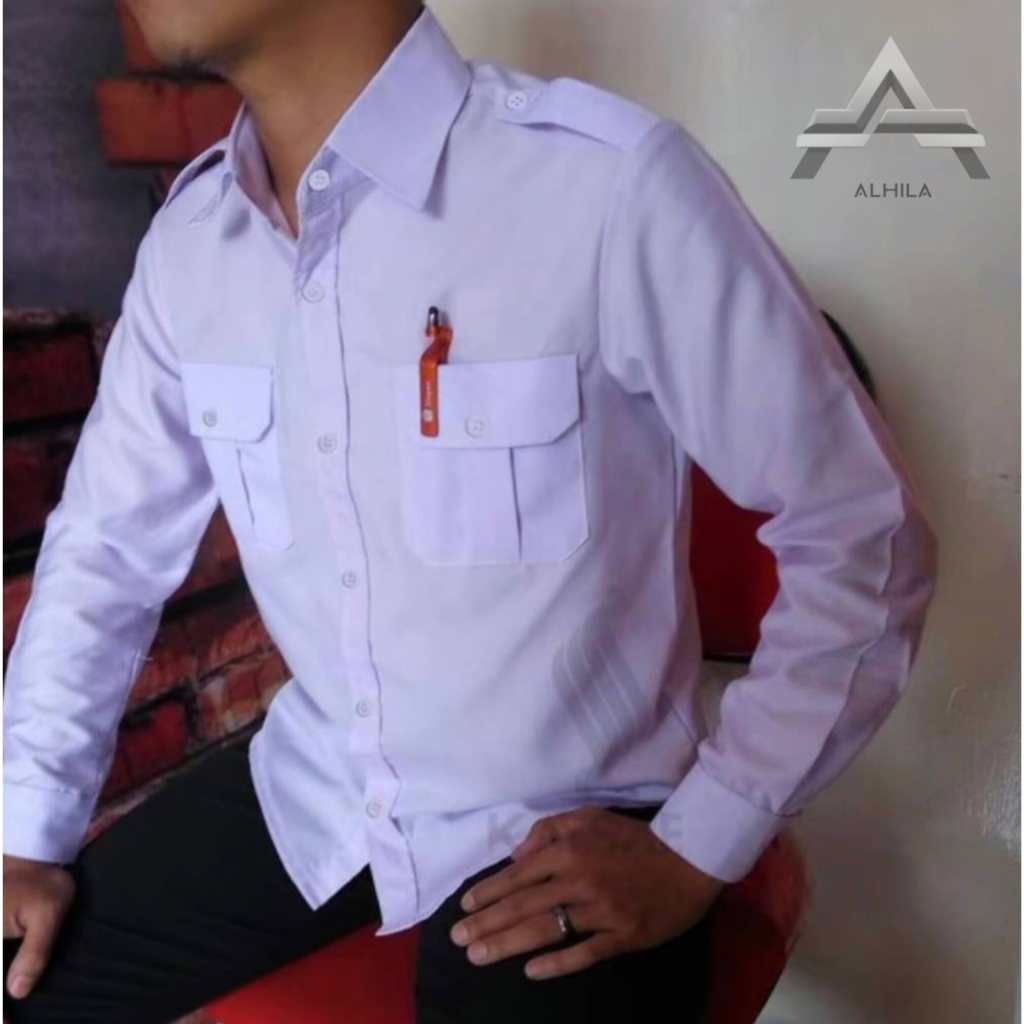 Seragam Dinas PDH Putih / Kemeja Putih Pria dan wanita Jumbo