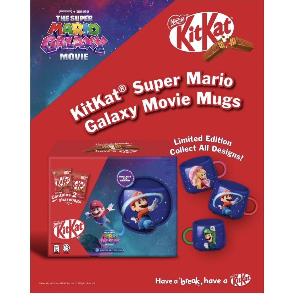 READY STOK Kitkat Singapore Mario Bros EXP 2027