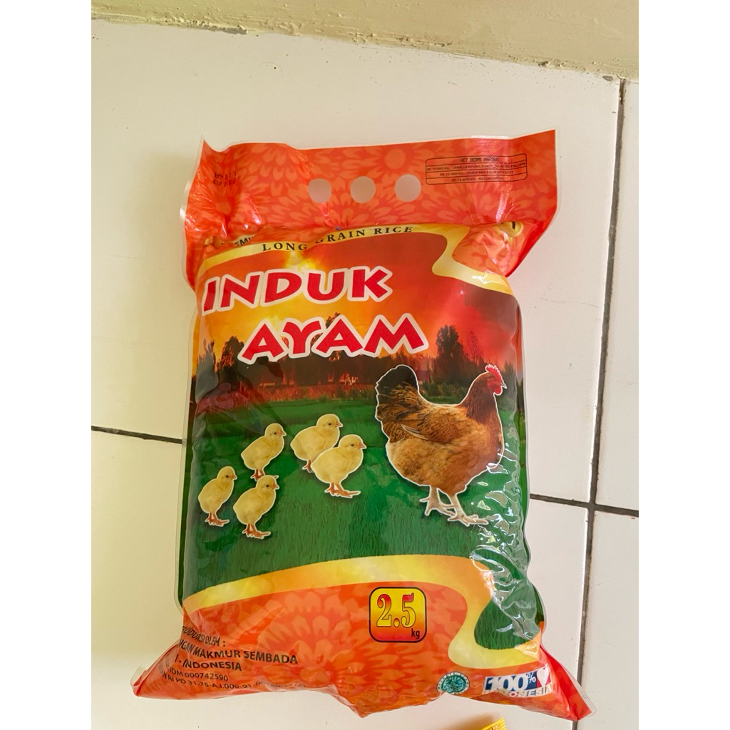 beras putih cap induk ayam kemasan 2,5kg