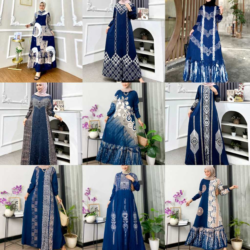 Gamis Batik Cap Twill Premium Busui Friendly - Dress Muslimah Handmade Eksklusif - Baju Kondangan Me