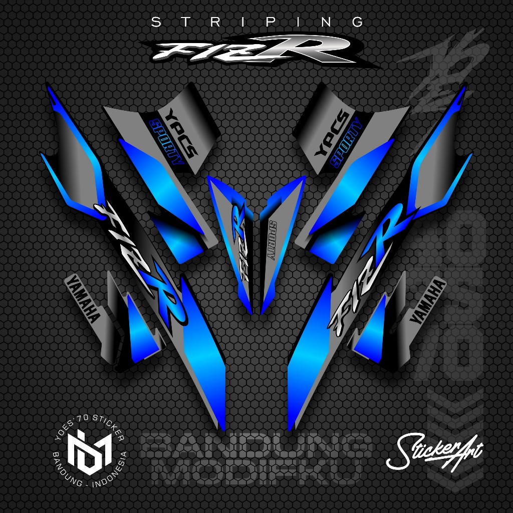 STRIPING VARIASI YAMAHA F1ZR / KRS 53 / STICKER LIST MOTOR F1 ZR / POLET STIKER VARIASI YAMAHA F1ZR