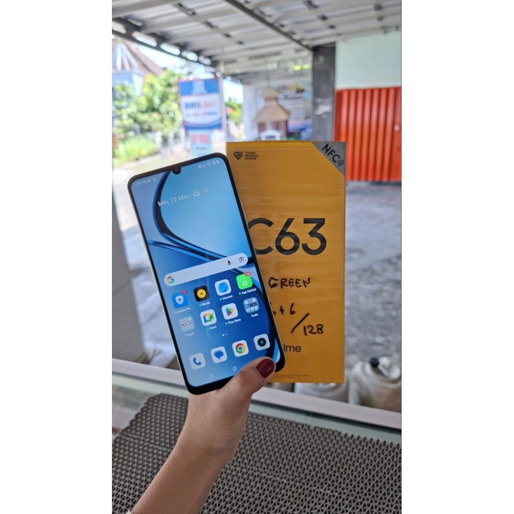 handphone second realme c63 ram 6+6/128