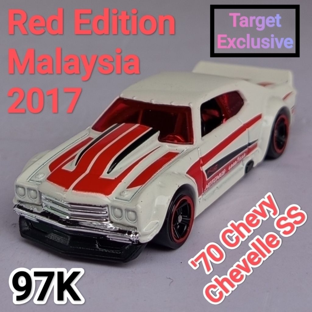 Hot Wheels Red Edition 70 Chevy Chevelle SS Target Exclusive Loose