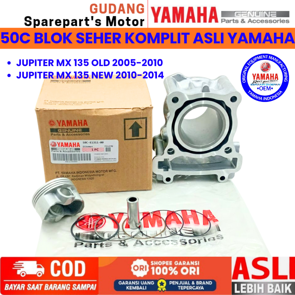 BLOK SEHER KOMPLIT 5OC ASLI YAMAHA JUPITER MX OLD YAMAHA JUPITER MX NEW 135