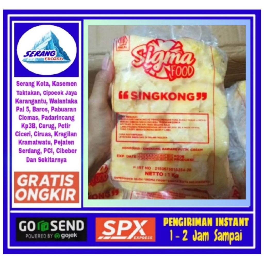 Singkong Keju 1Kg, Serang Frozen