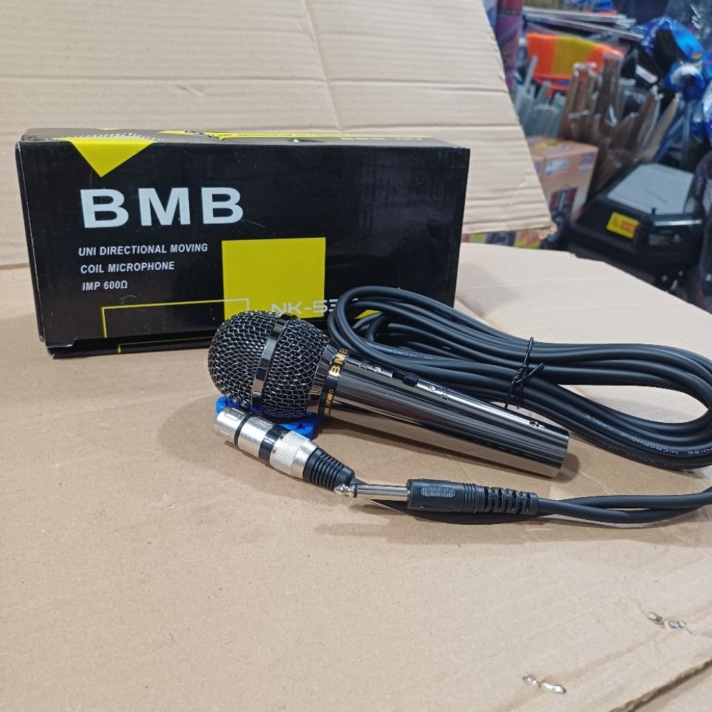 Mikrofon kabel BMB mik dengan kabel panjang ± 4meter microphone mik mic mikropon