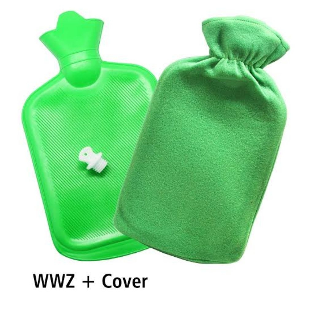 Bantal Kompres Air Panas dan Dingin Dengan Cover Kapasitas Besar 2000ml WWZ Kompres Dengan Cover