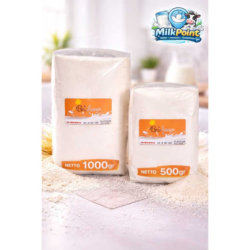 Powder Milk Fullcream Brisbanner Netto 500gr Susu Bubuk Full Cream Kemasan Setengah Kilo untuk Olaha