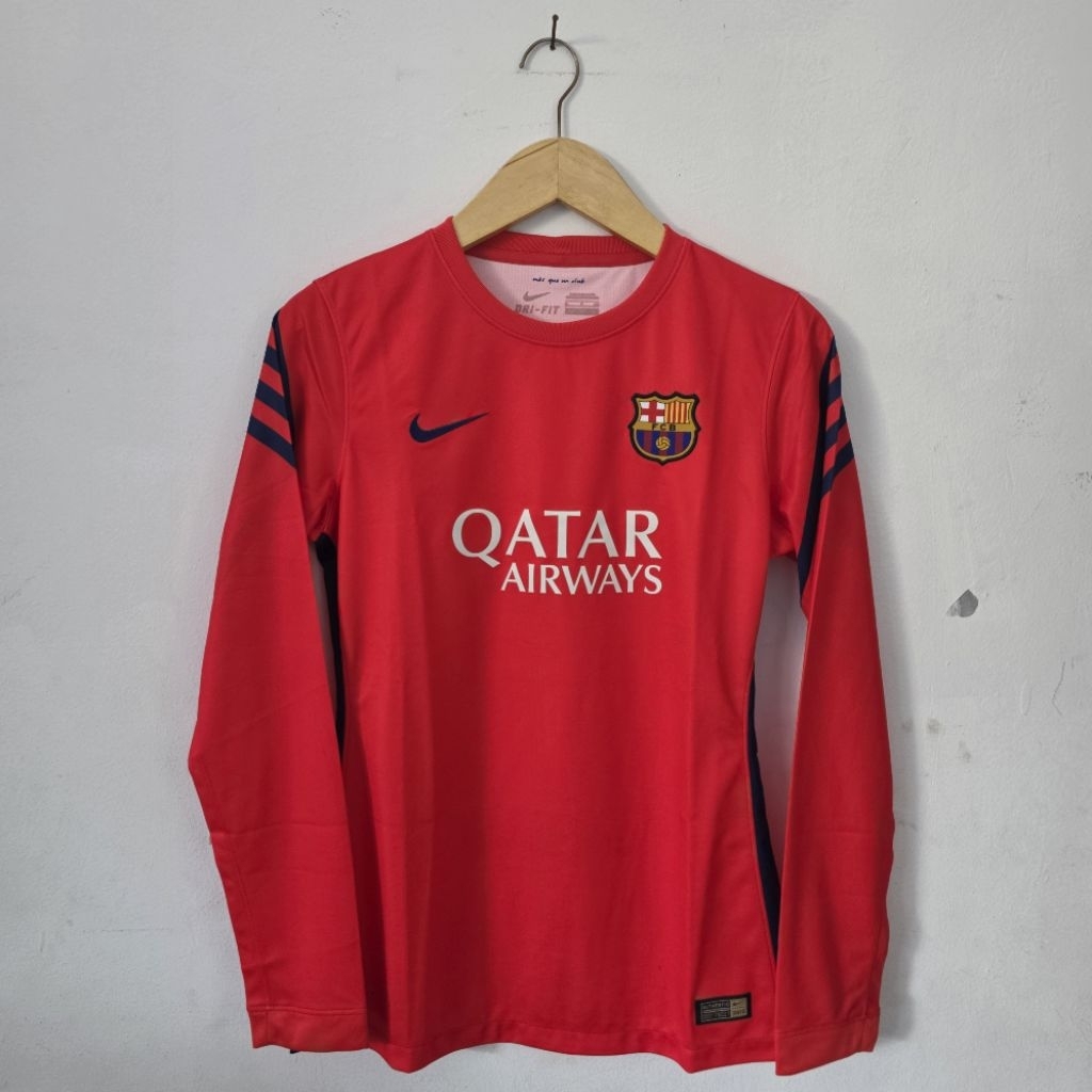 FCB FC BARCELONA 2015/16 FOURTH MATCH GOALKEEPER WOMEN'S DRI FIT FOOTBALL AUTHENTIC PLAYER ISSUE LON