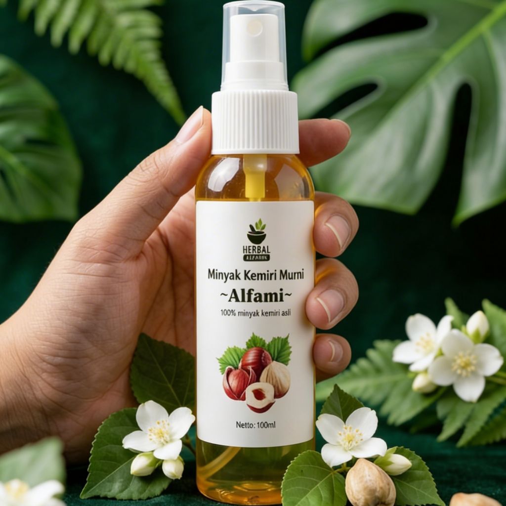 Minyak Kemiri Murni Alfami 100% Asli |Penumbuh Rambut | Rambut Lebat | minyak kemiri alami |herbal a