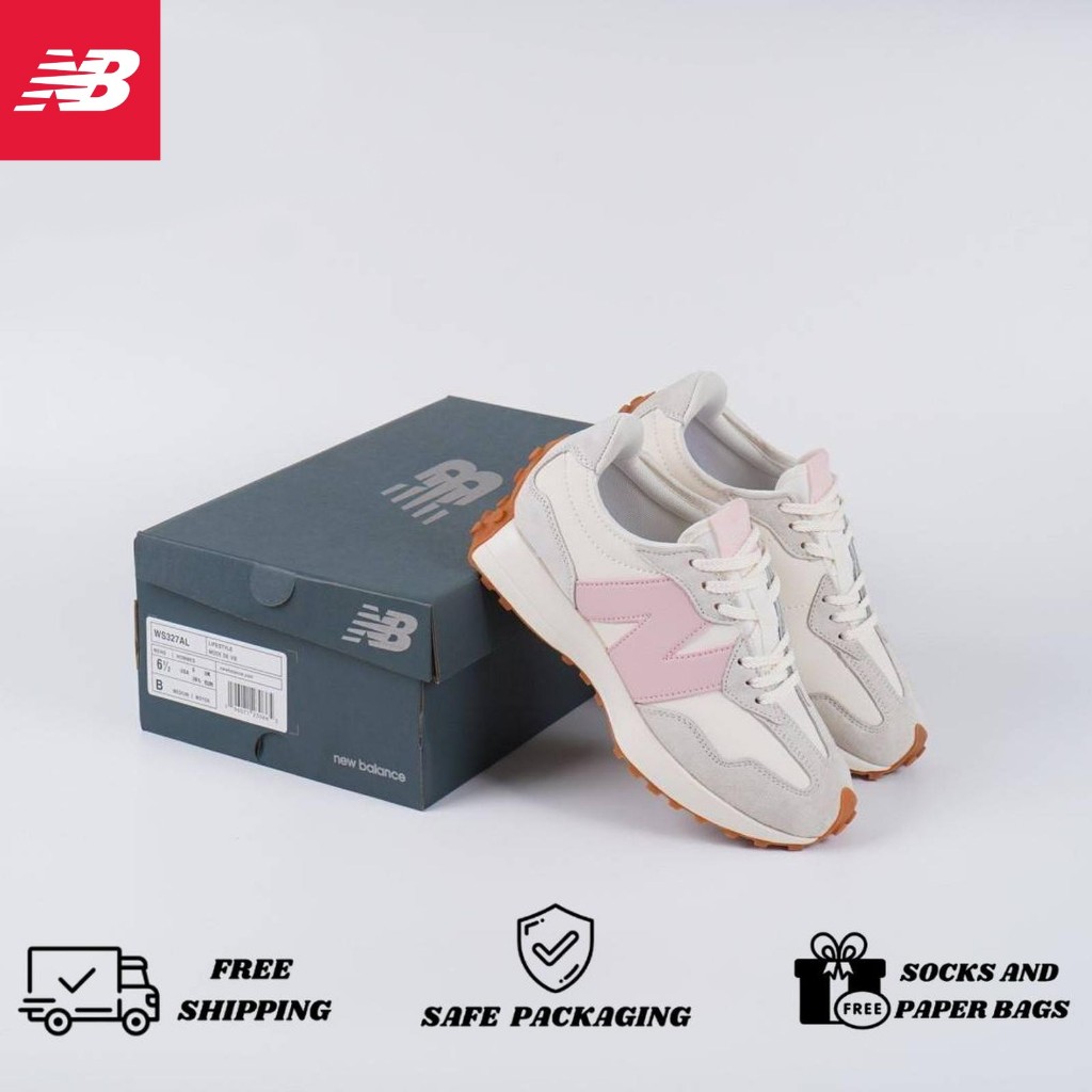 Sepatu New Balance 327 MoonBeam Stone Pink Original Pria Wanita NB 327 Premium Sneakers Import