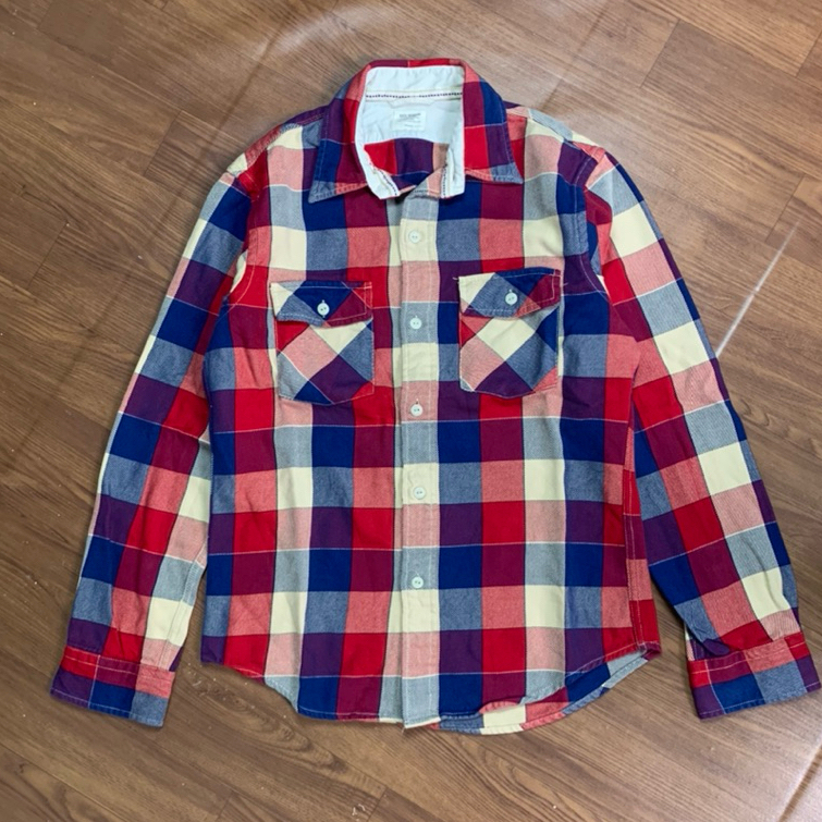 KEMEJA FLANNEL DOUBLE POCKET BACK NUMBER | SECOND ORIGINAL