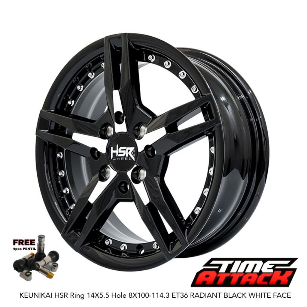 Velg Mobil Sigra Brio Wuling Air EV R14 HSR WHEEL KEUNIKAI Velg HSR Ring 14
