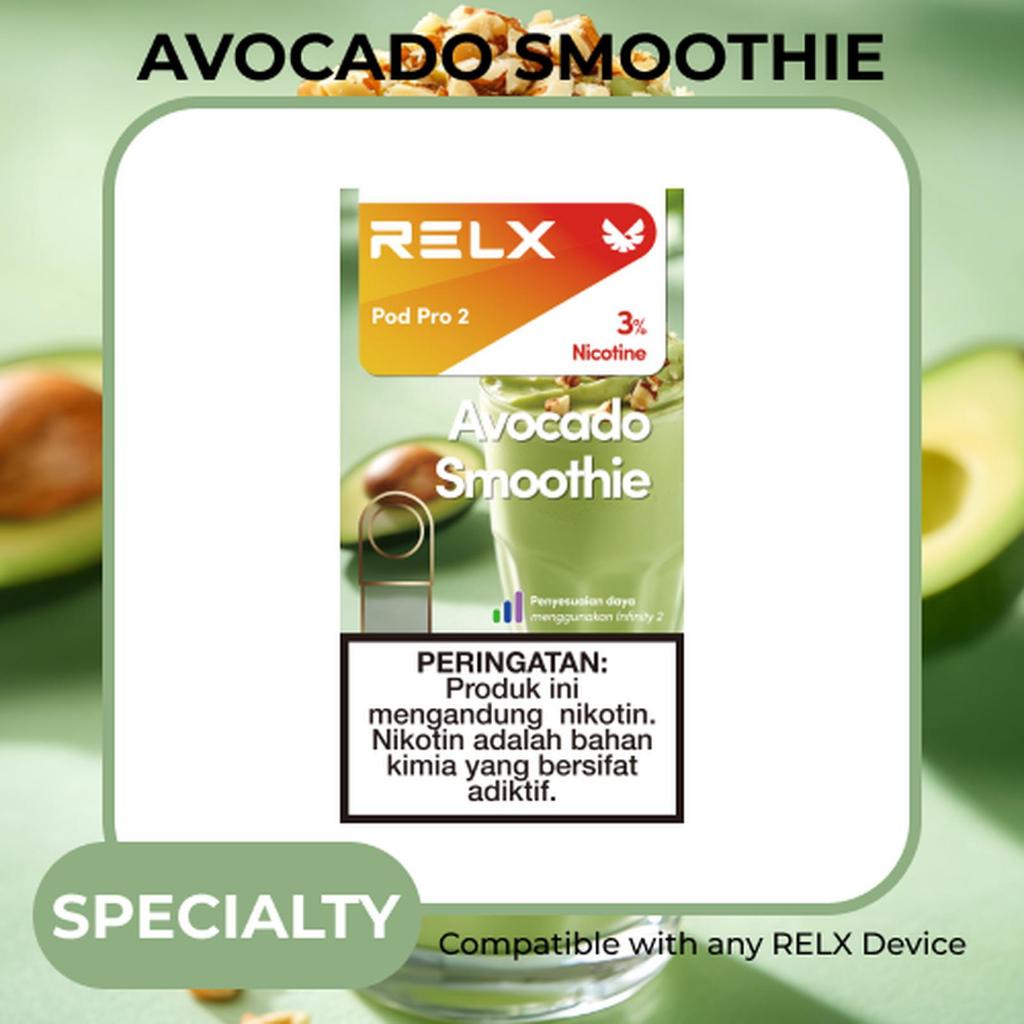 Catridge RELX Pod Pro 2 Avocado Smoothie - 100% Authentic by RELX [ VAPEKU88 ]