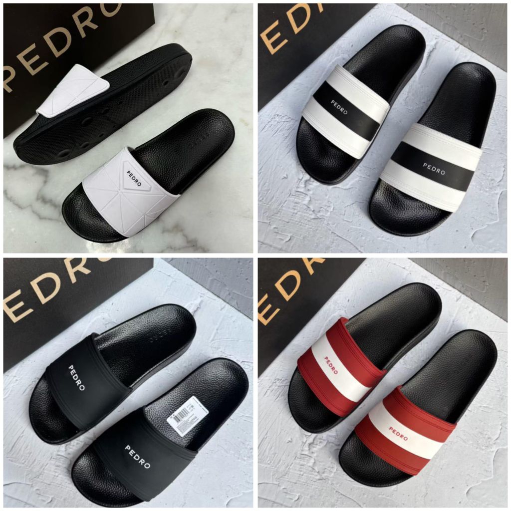 Sandal Slip On Pedro Premium Miroor Pria Wanita Free Boox