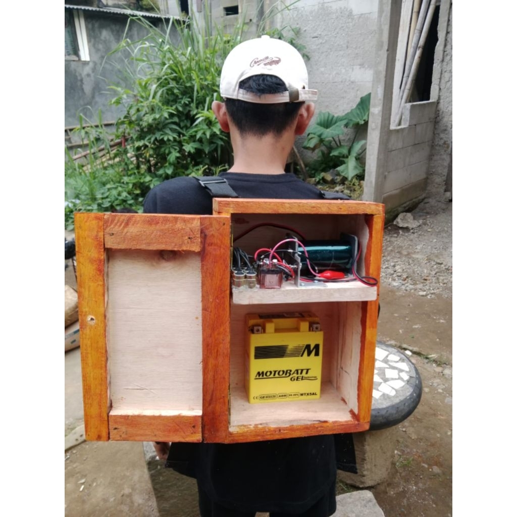 Mesin Dan Set 1200 Watt Inverter Platina Baja Widia 4 Kondensor 12 Volt Dengan Box Kayu Kapasitas 45