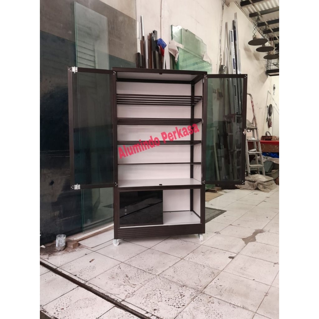 lemari sepatu - lemari sepatu aluminium - rak sepatu aluminium