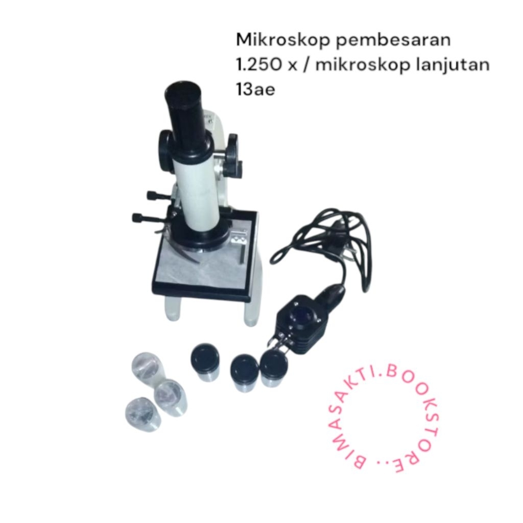 Mikroskop cahaya pembesaran 1250x original, mikroskop lanjutan
